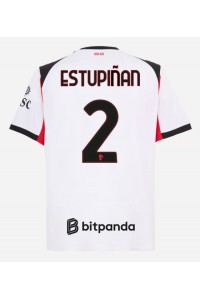 Fotbalové Dres AC Milan Pervis Estupinan #2 Venkovní Oblečení 2025-26 Krátký Rukáv